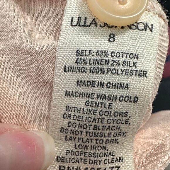 New Ulla Johnson Sz 8 Pasquale Ultra Wide Leg Pleat Front Pants Linen/Silk - Picture 6 of 6